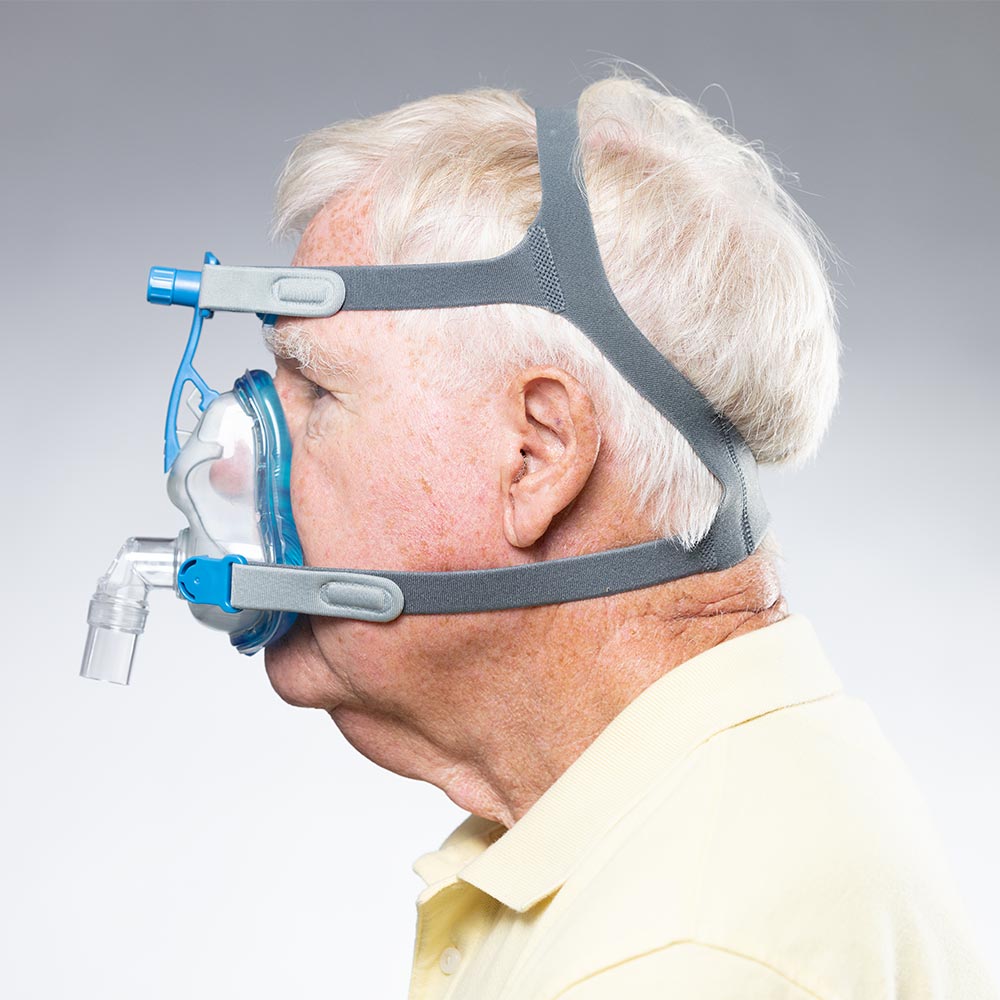 Man wearing Mojo2 Full Face Mask side profile